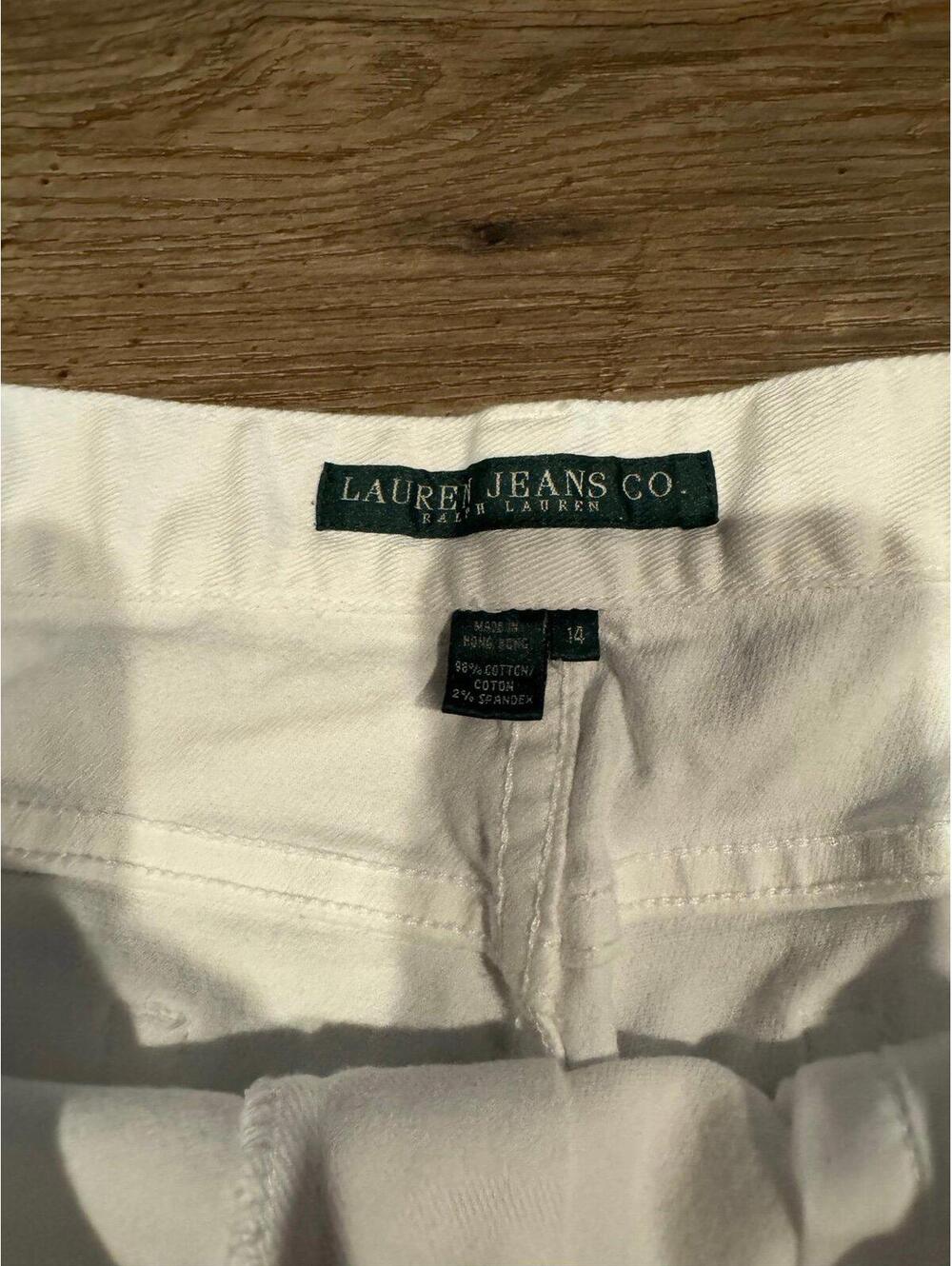 Ralph Lauren White Beaded Wide Leg Pants Sz 14 EUC - Picture 4 of 5